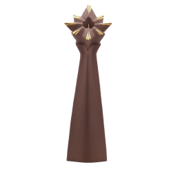 Leuchter, Gold staffiert, H 30 cm