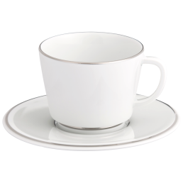 Cappuccino cup & saucer, Shape "Vitruv", Platinum, V 0,2 l
