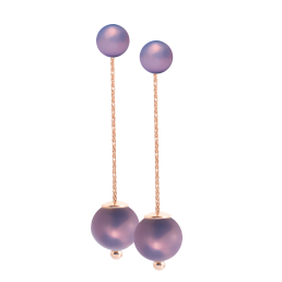 Ohrringe Pearl Collection Lilac bestehend aus Ohrstecker und Ohrschmuck, 750 Roségold