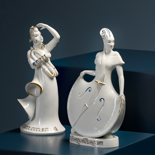 Orchester Kuriosum Meissen Porzellan Figuren